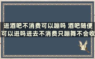 进酒吧不消费可以蹦吗 酒吧随便可以进吗进去不消费只蹦舞不会收钱